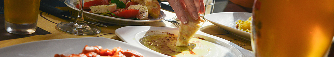 Eating Greek Mediterranean Vegetarian at Taziki's Mediterranean Cafe - Hampden restaurant in Denver, CO.